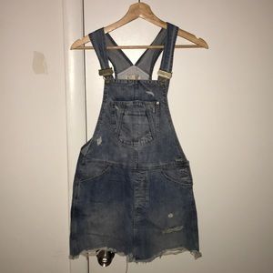 Blue jean baby overall dress